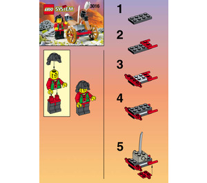 LEGO Master and Heavy Gun Set 3016 Instructions