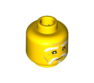 LEGO Master Wu Minifigure Head (Recessed Solid Stud) (3626 / 34658)