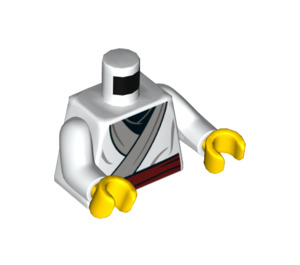 LEGO Master Wu met Wit Robe met Cape Minifiguur Torso (973 / 76382)