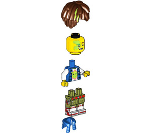 LEGO Mateo - Mop Haut avec Citron Vert Streaks Minifigurine