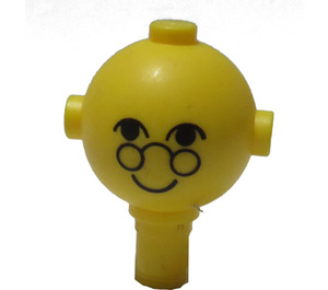 LEGO Maxifig Kopf mit Augen, Glasses und Smile