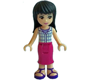 LEGO Maya med Magenta Kjol och Plaid Sleeveless Skjorta Minifigur