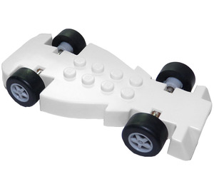 LEGO McDonald's Racers Fahrwerk mit Slicks und Medium Stone Grey Räder (85775)