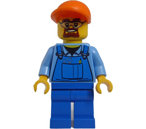 LEGO Mechanic in Blue Overalls Minifigure