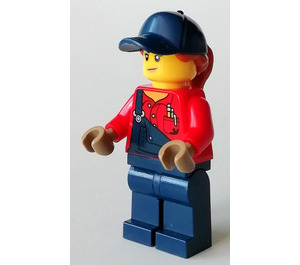 LEGO Mechanic with Dark Blue Overalls Minifigure