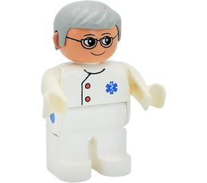 LEGO Medic z grey Włosy Figurka Duplo