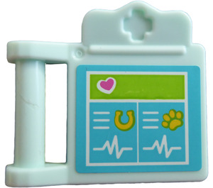 LEGO Medical Clipboard with Blue Traces Sticker (98393)
