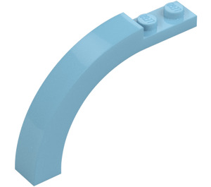 LEGO Azure Moyen Arche 1 x 6 x 3.3 avec Haut incurvé (6060 / 30935)