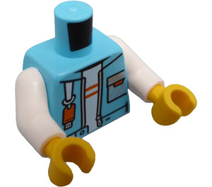 LEGO Středně azurová Arktický Explorer -  ženský Minifigurka Trup (973 / 76382)