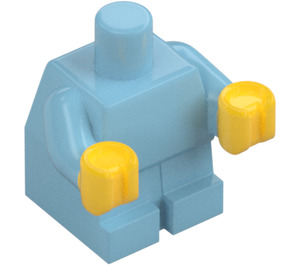 LEGO Medium Azure Bebis Kropp med Gul Händer (25128)