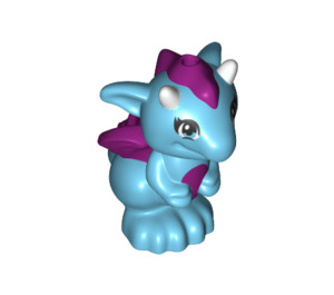 LEGO Mittleres Azure Baby Drachen mit Dark Pink (Miku) (21388)