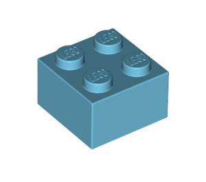 LEGO Azure moyen Brique 2 x 2 (3003 / 6223)