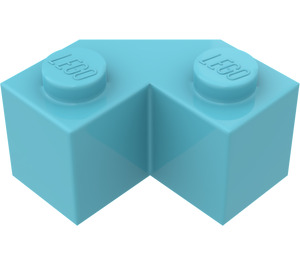 LEGO Mittleres Azure Stein 2 x 2 Facet (87620)