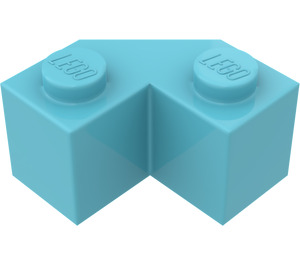 LEGO Medium Azure Brick 2 x 2 Facet (87620)