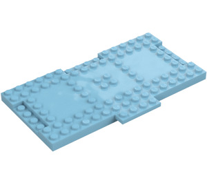 LEGO Medium Azure Kloss 8 x 16 med 1 x 4 Sections för Inter-Låsning (18922)