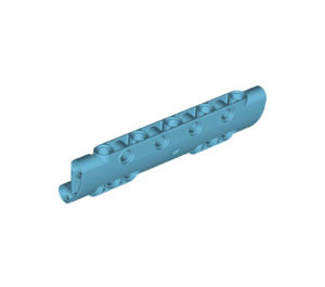 LEGO Medium Azure Curved Panel 11 x 3 with 10 Pin Holes (11954)