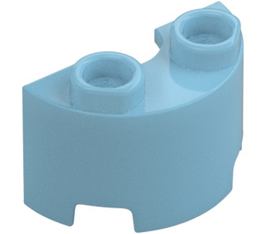 LEGO Średni Azure Cylinder 1 x 2 Połowa (68013)