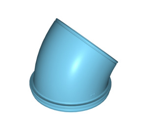 LEGO Medium Azure Duplo Curved Elbow Pipe (31195)