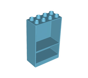 LEGO Medium Azure Duplo Frame 4 x 2 x 5 with Shelf (27395)