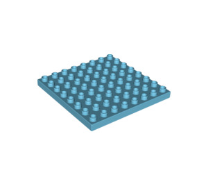 LEGO Mittleres Azure Duplo Platte 8 x 8 (51262 / 74965)