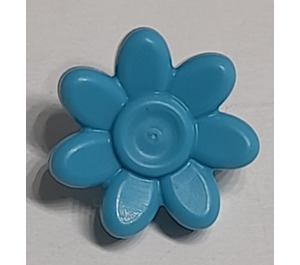 LEGO Azzurro medio Fiore con 7 Petali con Piccolo perno