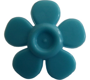 LEGO Azzurro medio Fiore con Liscio Petali con Piccolo perno (93080)