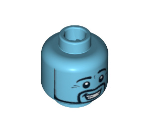 LEGO Medium Azure Genie Head (Safety Stud) (3626 / 99271)