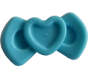 LEGO Medium Azure Hair Bow with Heart Design (92355)
