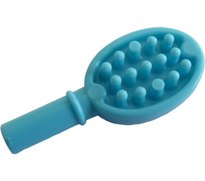 LEGO Medium azuurblauw Hairbrush met Hart (93080)