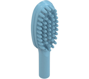 LEGO Středně azurová Hairbrush s krátkou rukojetí (10 mm) (3852)