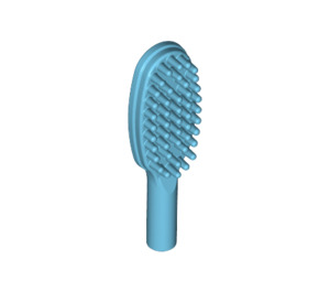 LEGO Azure moyen Hairbrush avec poignée courte (10 mm) (3852)