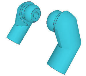 LEGO Medium Azure Minifigure Arms (Left and Right Pair)