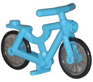 LEGO Středně azurová Minifigure Bicycle with Wheels and Tires