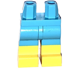 LEGO Mittleres Azure Minifigur Hüften und Beine mit Gelb Boots (21019 / 79690)