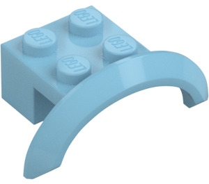 LEGO Medium Azure Mudguard Brick 2 x 4 x 1 with Wheel Arch (28579 / 98282)