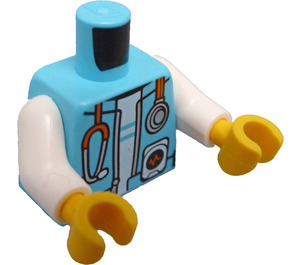 LEGO Azure moyen Ocean Explorer - Minifig Torse (973 / 76382)