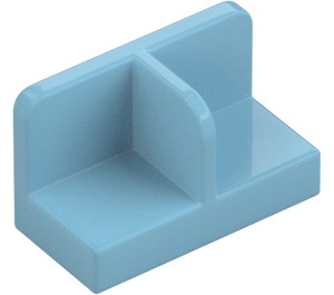 LEGO Medium azuurblauw Paneel 1 x 2 x 1 met Dun Central Divider en Afgeronde hoeken (18971 / 93095)