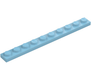 LEGO Středně azurová Deska 1 x 10 (4477)