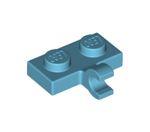 LEGO Mittleres Azure Platte 1 x 2 mit Horizontaler Clip (11476 / 65458)