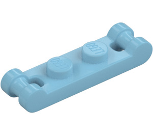 LEGO Medium azuurblauw Plaat 1 x 2 met Twee Einde Staaf Handgrepen (18649)