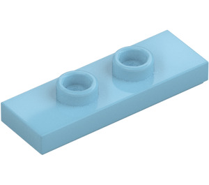 LEGO Medium Azure Platta 1 x 3 med 2 Knoppar (34103)