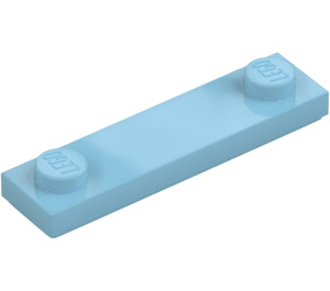 LEGO Medium asurblå Plate 1 x 4 med To Knotter med Rille (41740)