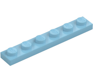 LEGO Medium azuurblauw Plaat 1 x 6 (3666)