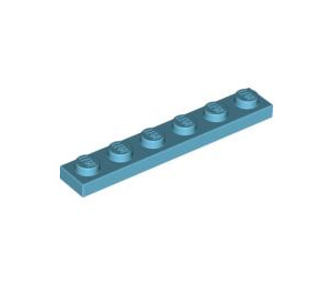 LEGO Medium Azure Plate 1 x 6 (3666)