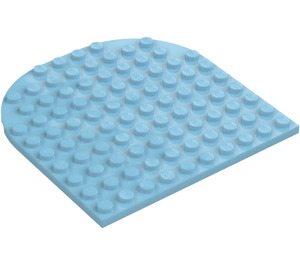 LEGO Asuurinsininen Levy 10 x 10 Puoli Ympyrä (80031)