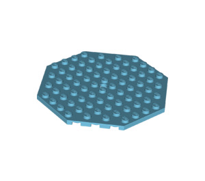 LEGO Mittleres Azure Platte 10 x 10 Octagonal mit Loch (89523)