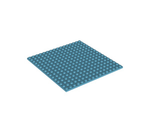 LEGO Medium Azure Plate 16 x 16 with Underside Ribs (91405)