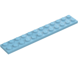 LEGO Medium Azure Plade 2 x 12 (2445)