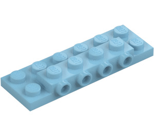 LEGO Medium asurblå Plate 2 x 6 x 0.7 med 4 Knotter på Side (72132 / 87609)