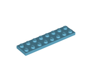 LEGO Mittleres Azure Platte 2 x 8 (3034)
